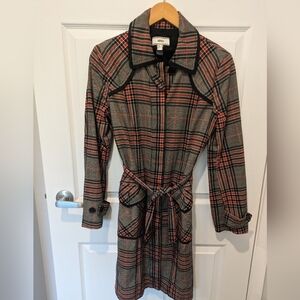 Mango Tartan Trench Coat